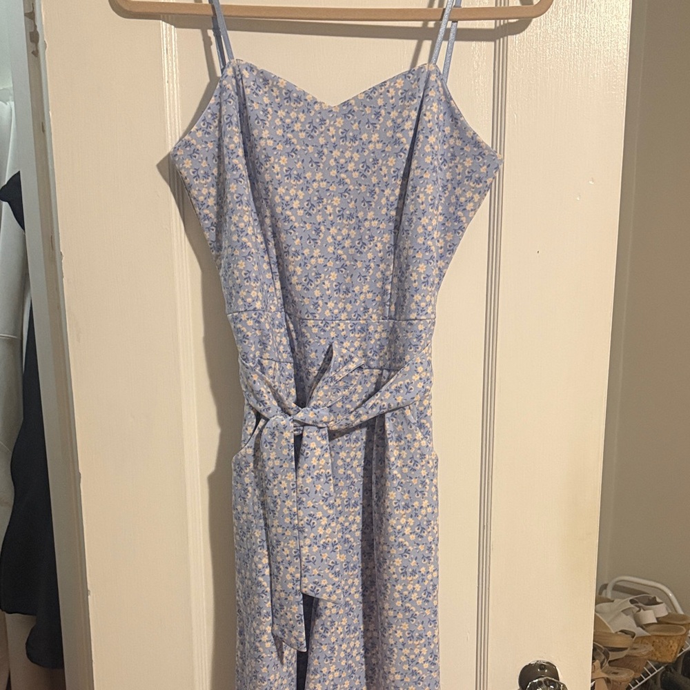Dry Goods- Floral Blue Spaghetti Strap romper